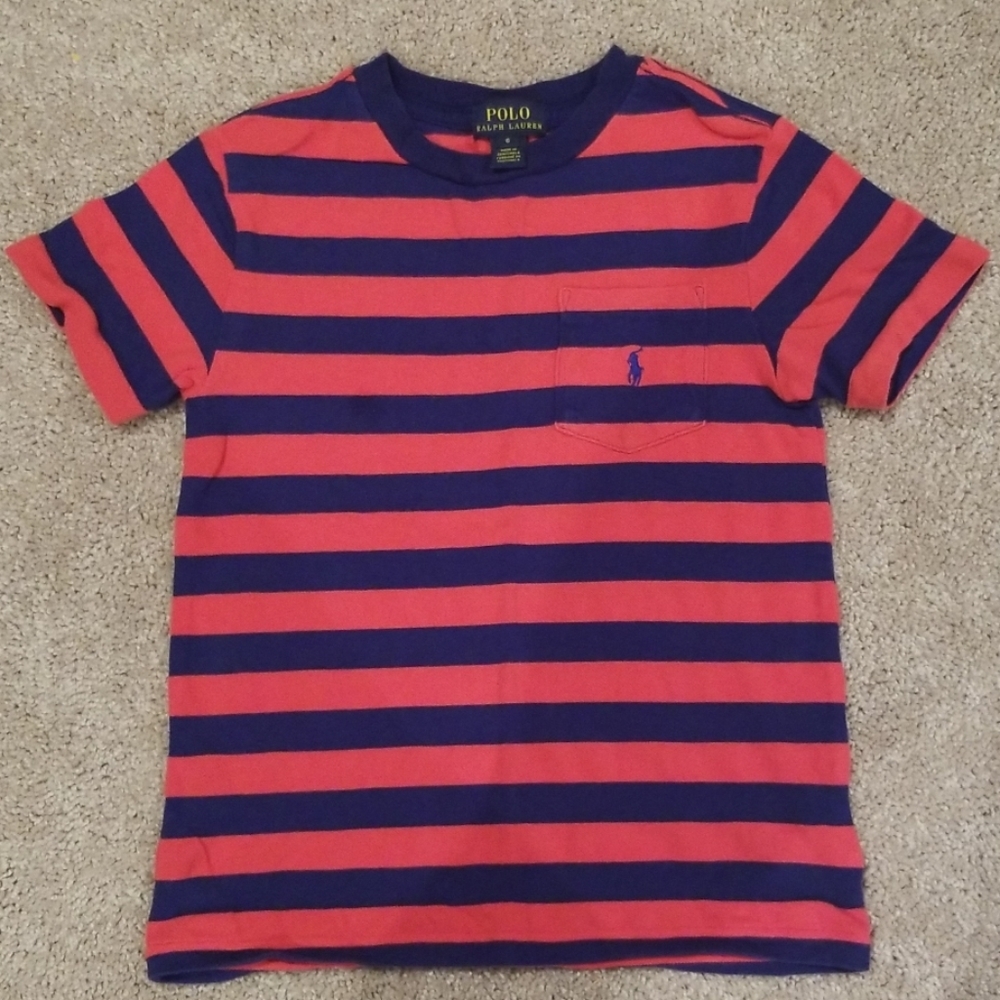 Polo Ralph Lauren Red/Navy Top - Size 6